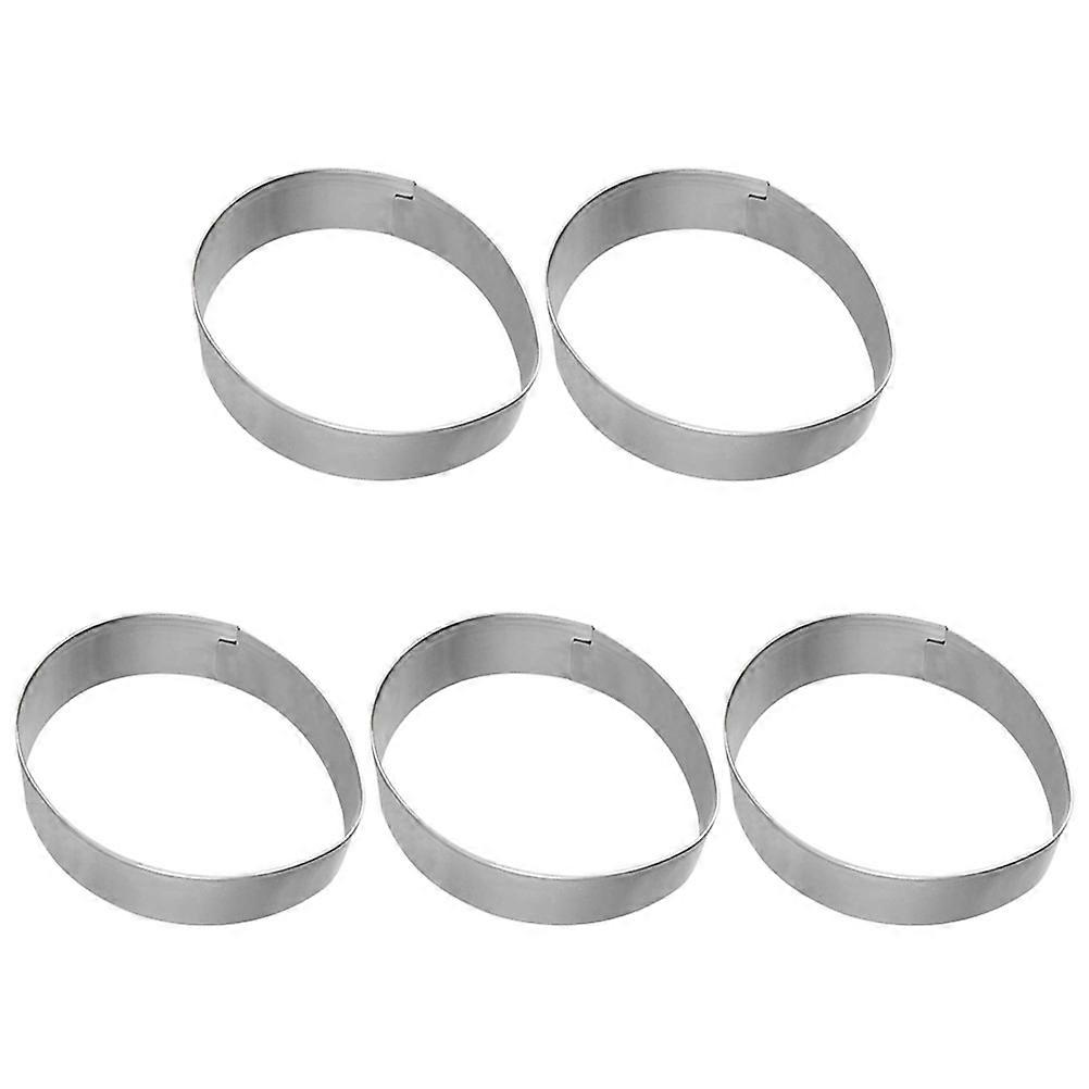 Biscuit Mold Stainless Steel Easter Egg Shape for Baking Tool 5Pcs