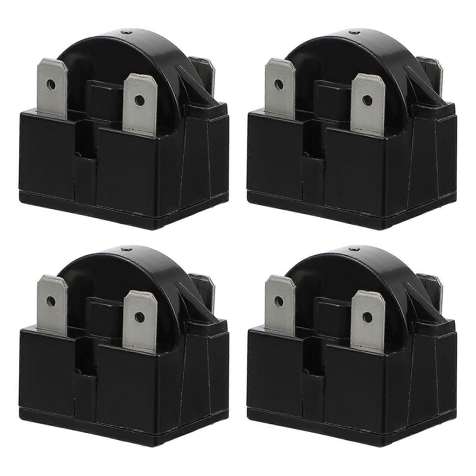 Starter Insert for Refrigerator Compressor 4Pcs Black Plastic Starter Components