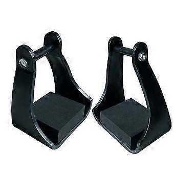 Horse Stirrups with Textured Foot Pads, Smooth Shaped Edges, and a Molded Body for Trail Use and Routine Horse Training, Includes 1 Pair Multicolor