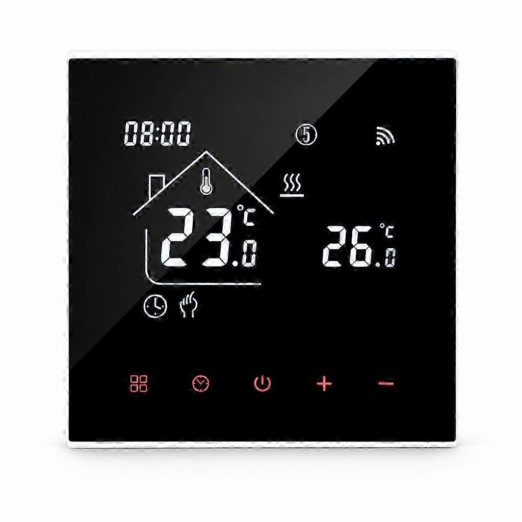 Black Zigbee Floor Heating Thermostat