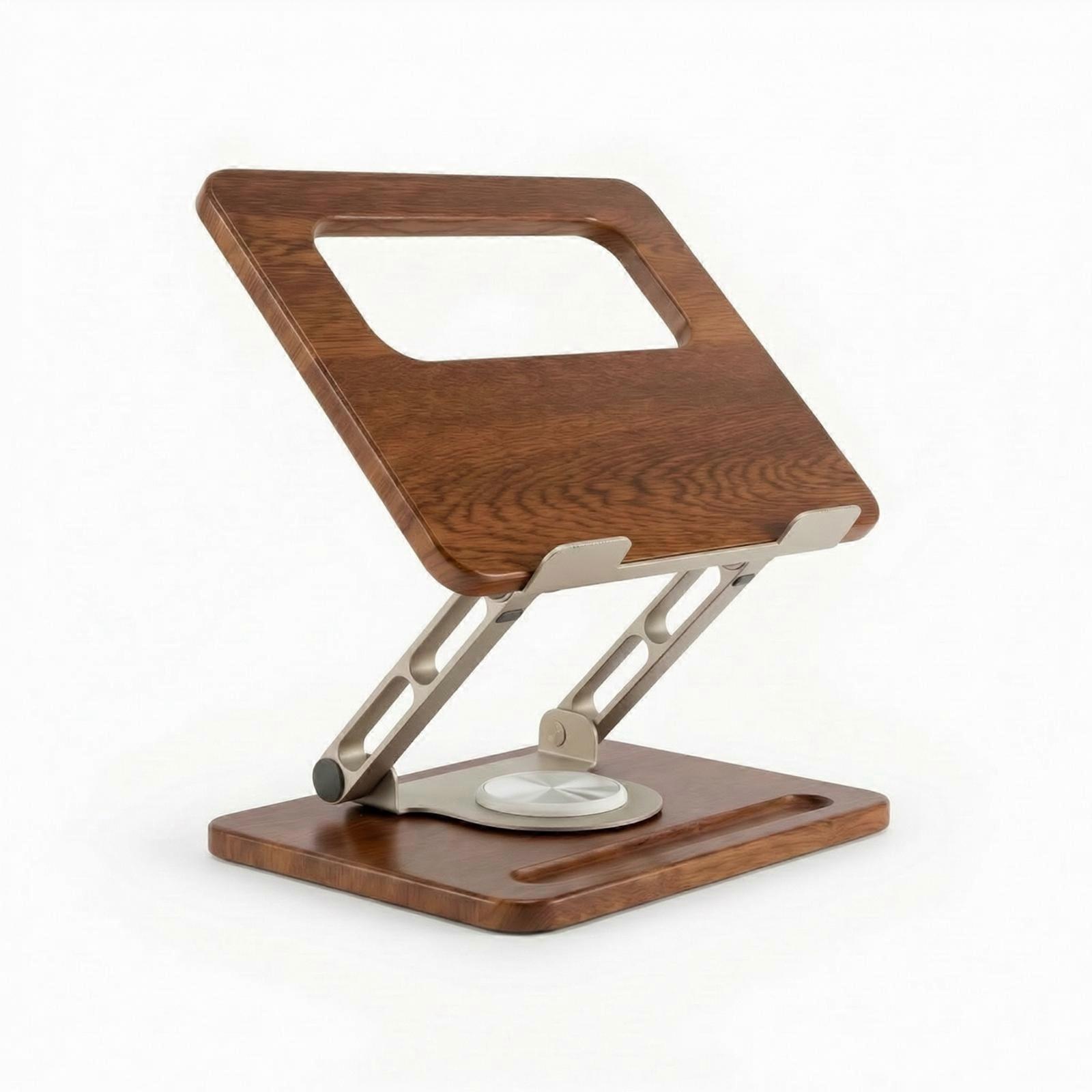 Ergonomic Folding Laptop Stand | Stable Rectangular Base, Open Ventilation Area
