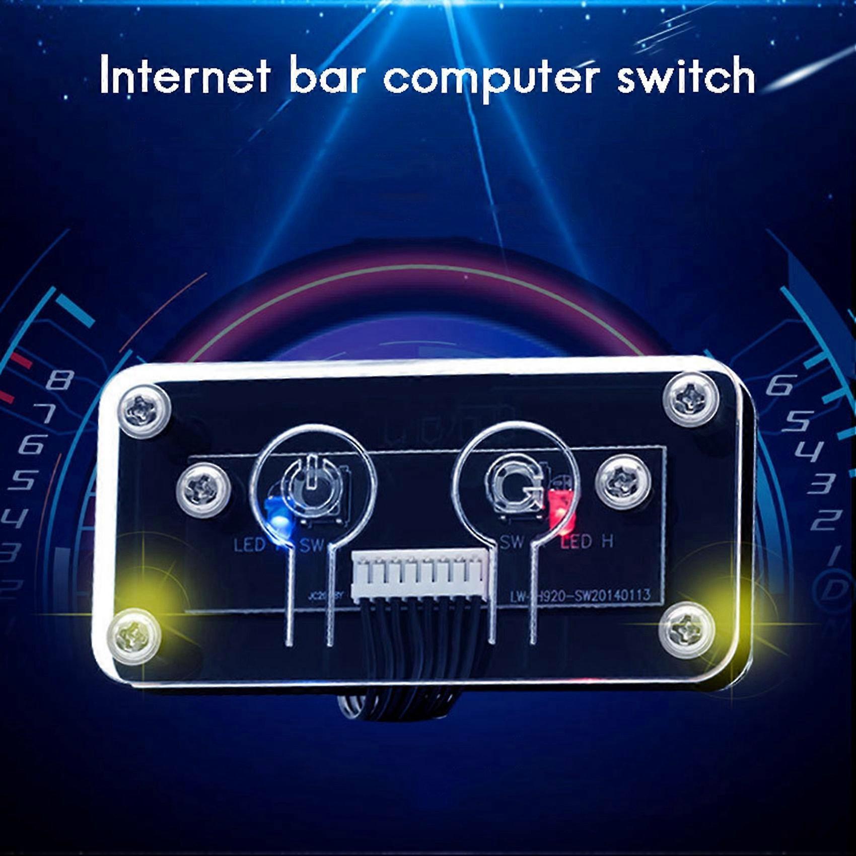 4X Desktop Computer Switch External Power Switch Power Button+Restart Button PC Case Power Supply Button
