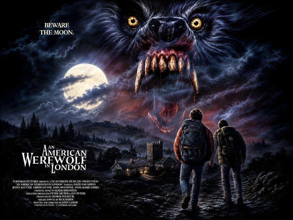 AN AMERICAN WEREWOLF IN LONDON, 1981. Puzzle en pièces découpées. Réalisateur : John Landis. Référence : RNB347.