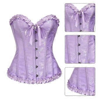 R10 Laces Embellished Waist Shaper Elegant Stylish Corset Breathable Waist Cincher for Gym and Yoga grass green S