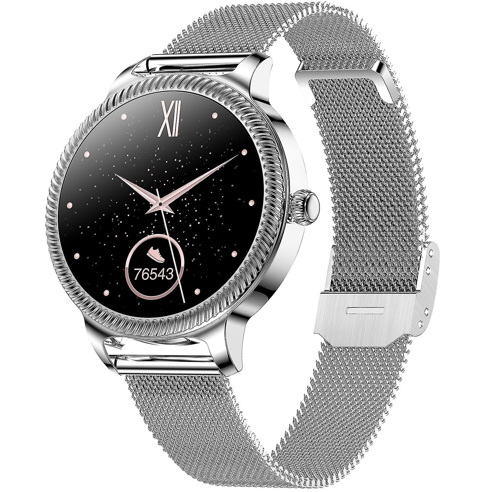 Females Smart Watch Waterproof Health Tracking Heart Rate Monitor Message Notification