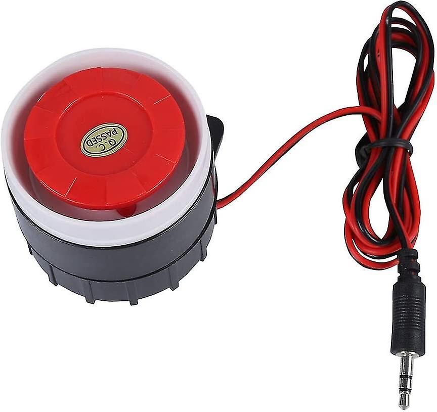 2pcs Mini Red Wired Horn Siren Sound Alarm System Warning Horn For Home Security Siren 120db Dc 12v