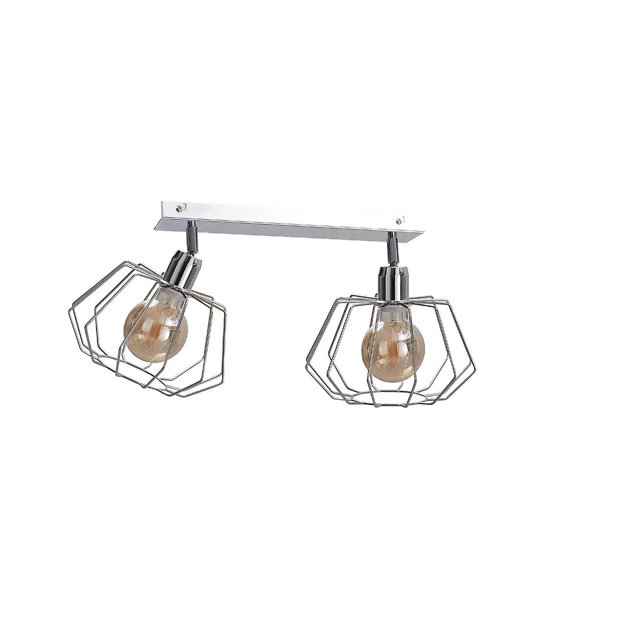Keter Luna Twin Ceiling Spotlight Silver, 50cm, 2x E27