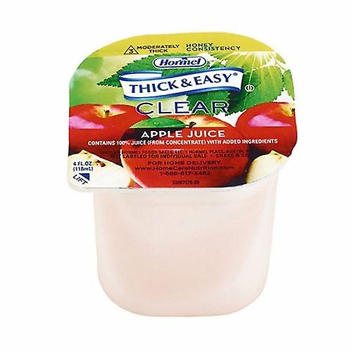 Hormel Thickened Beverage Thick & Easy 4 oz. Container Portion Cup Apple Juice Flavor Ready to Use Honey C, Count of 24 (Pack of 1)