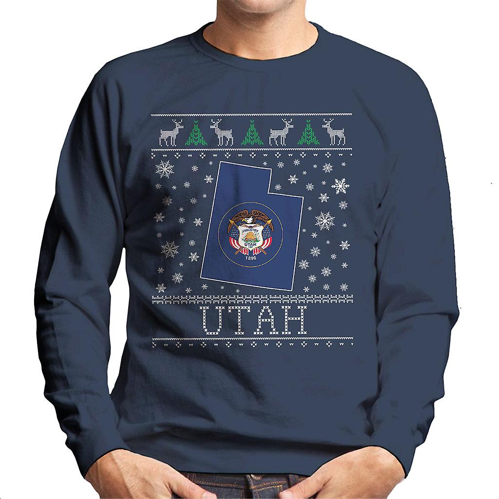 Utah Christmas Knit Pattern Men's Sweatshirt