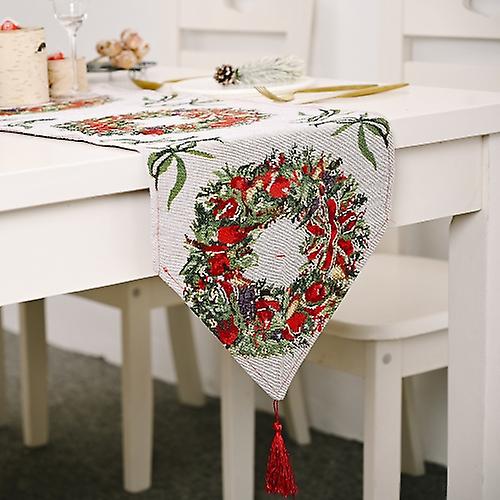2 Pcs Creative Christmas Home Decoration Items Knitted Tablecloth Dining Table