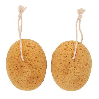 2pcs Körperwäscher Bad Peeling Schwamm Weiche glatte Haut Raue Textur Dusche Schwamm