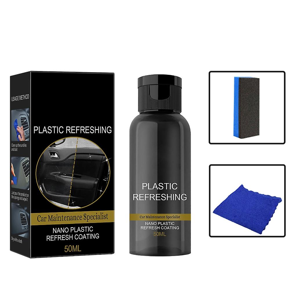 30ml/50ml Plastics Refreshing Coating Agent Car Refurbishment Cleaning Agent