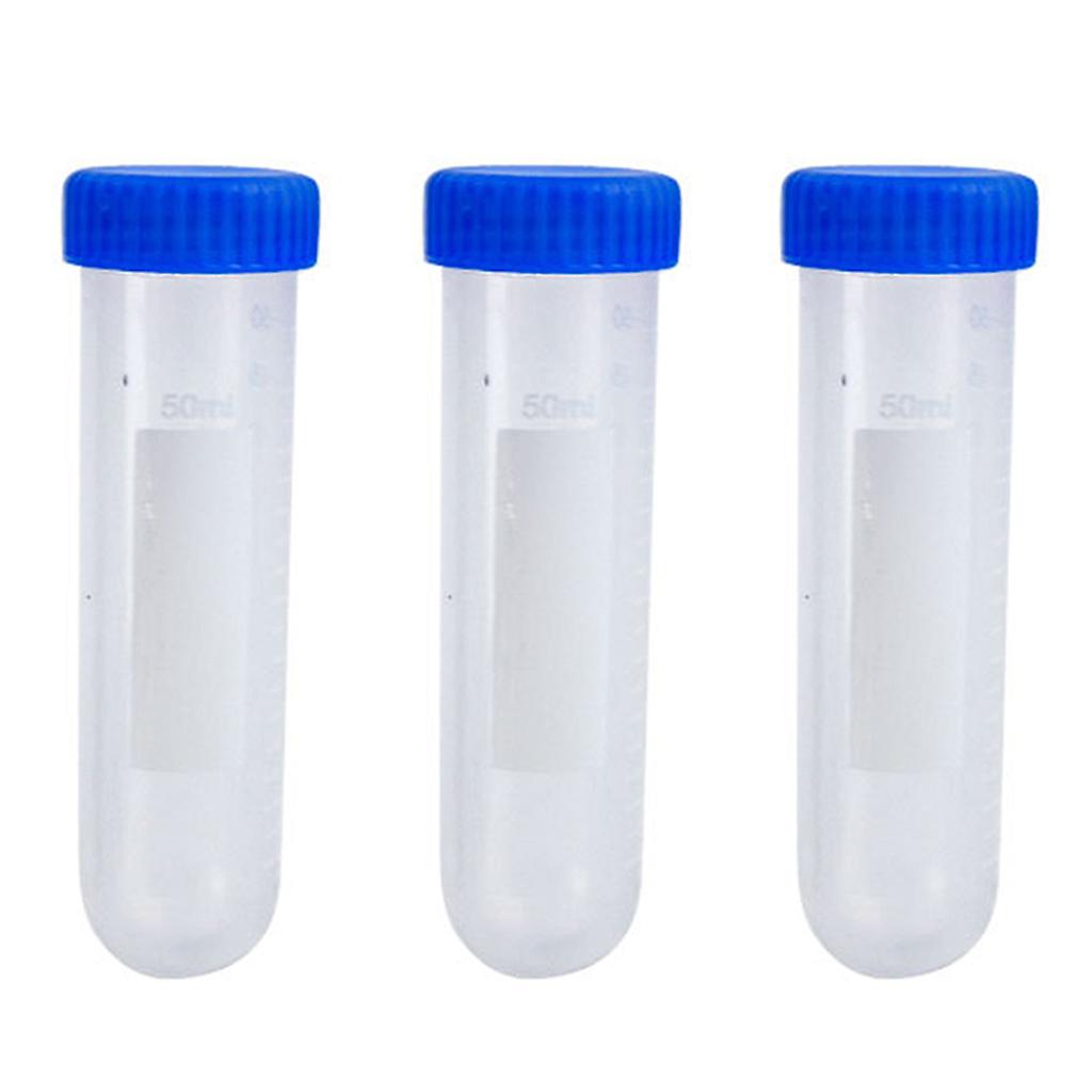 50mL Centrifuge Tubes Kit 3Pcs with Writable White Tabs Leak-proof Screw Caps