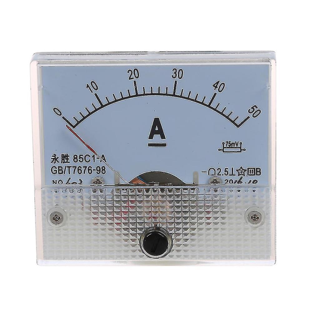 85c1 Dc 0-50a Rectangle Analog Panel Ammeter Gauge