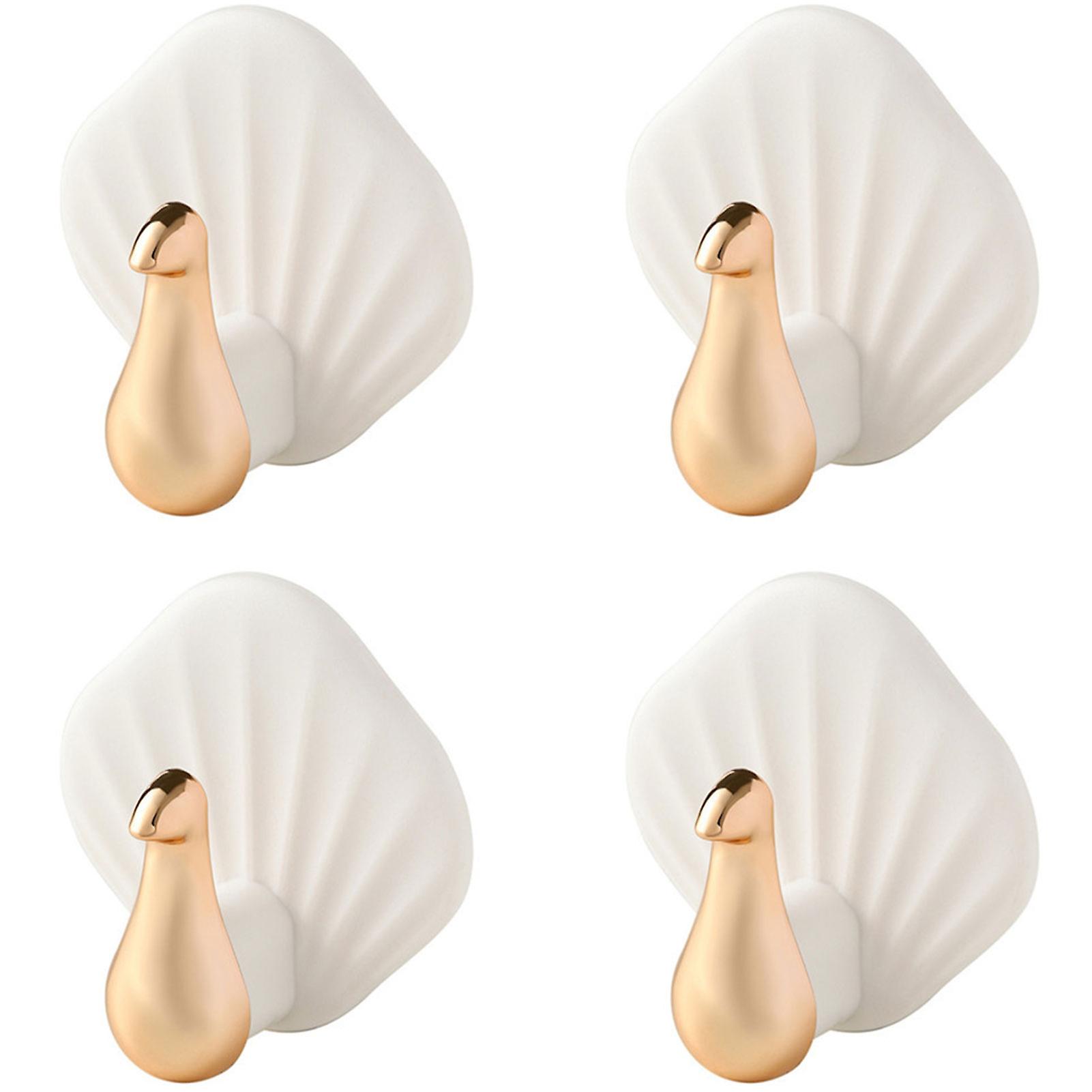 4pcs Creative Peacock Organizer Hook Strong Bearing Load Handbag Hooks