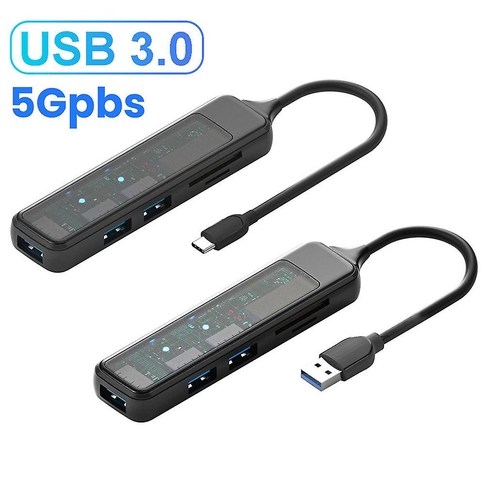 5 In 1 Usb 3.0 Hub Multi Splitter Type-c Otg Adapter Docking Station Multiple Expander For Macbook Pro Computer Accessories