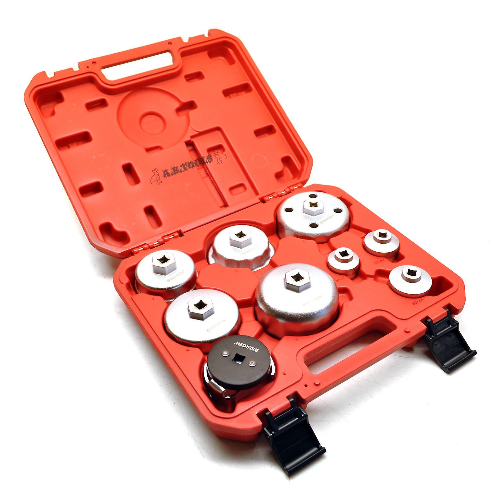 3/8" Drive Oil Filter Cup Type Wrench Remover Removal Installer Tool 9pc Set