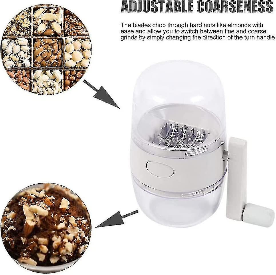 Manual Nut Grinder,nut Chopper Manual Nut Grinder Multifunctional Nut Chopper With Non-slip Base For Dried Fruit Peanut Mash Grinding Devicewhite1pcs