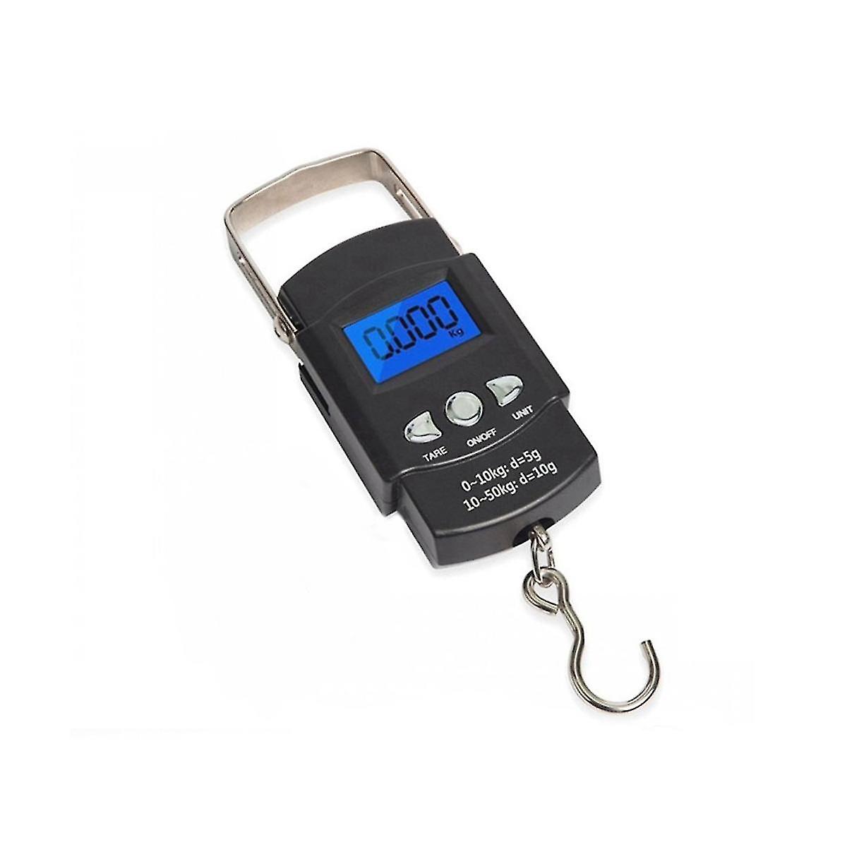 1pcs 50kg Travel Scale Digital Fishing Scale With Ruler High Precision Fishing Scale No Battery