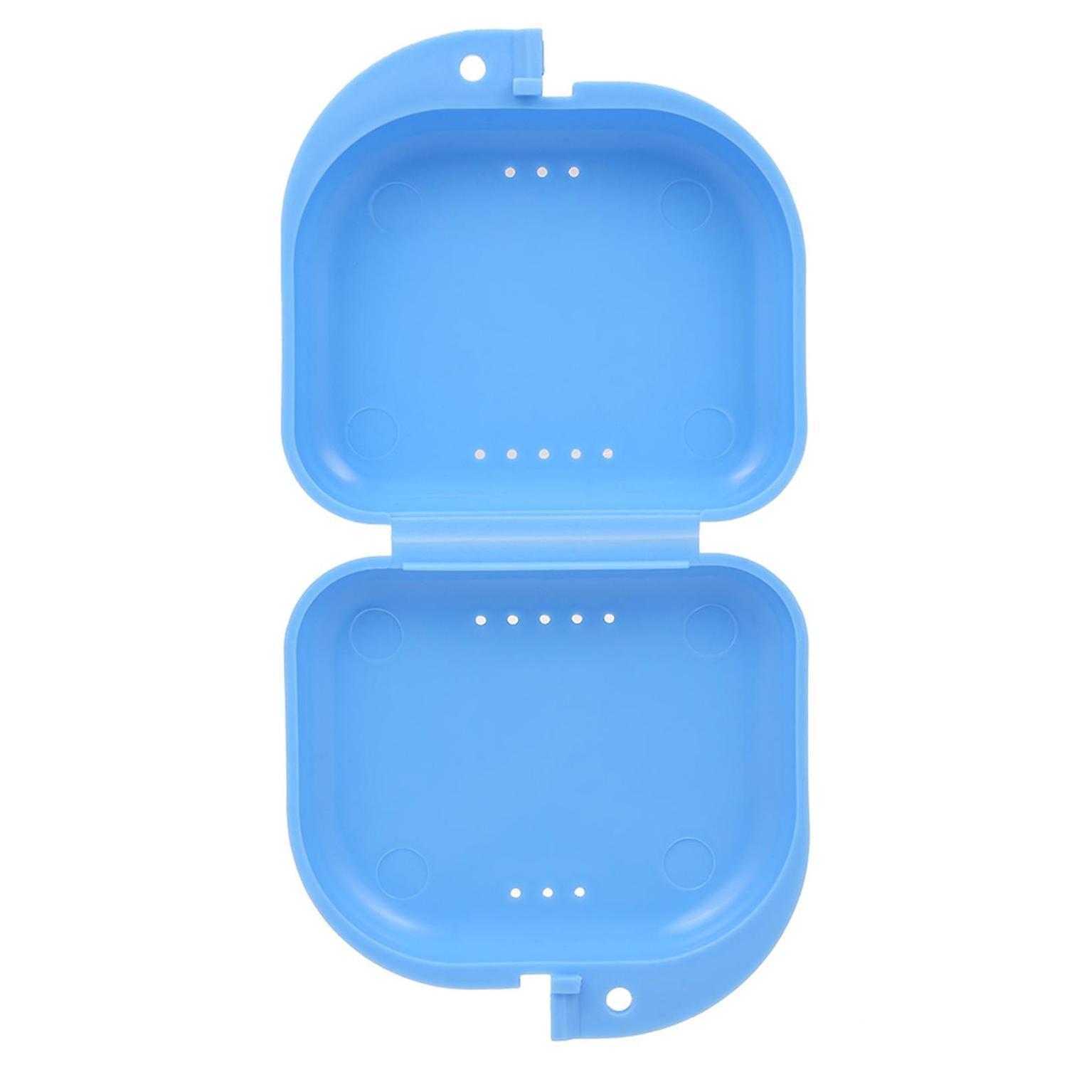 Denture Box Denture Case Dental False Teeth Cleaning Box Denture Bath Container Retainer Denture Hol