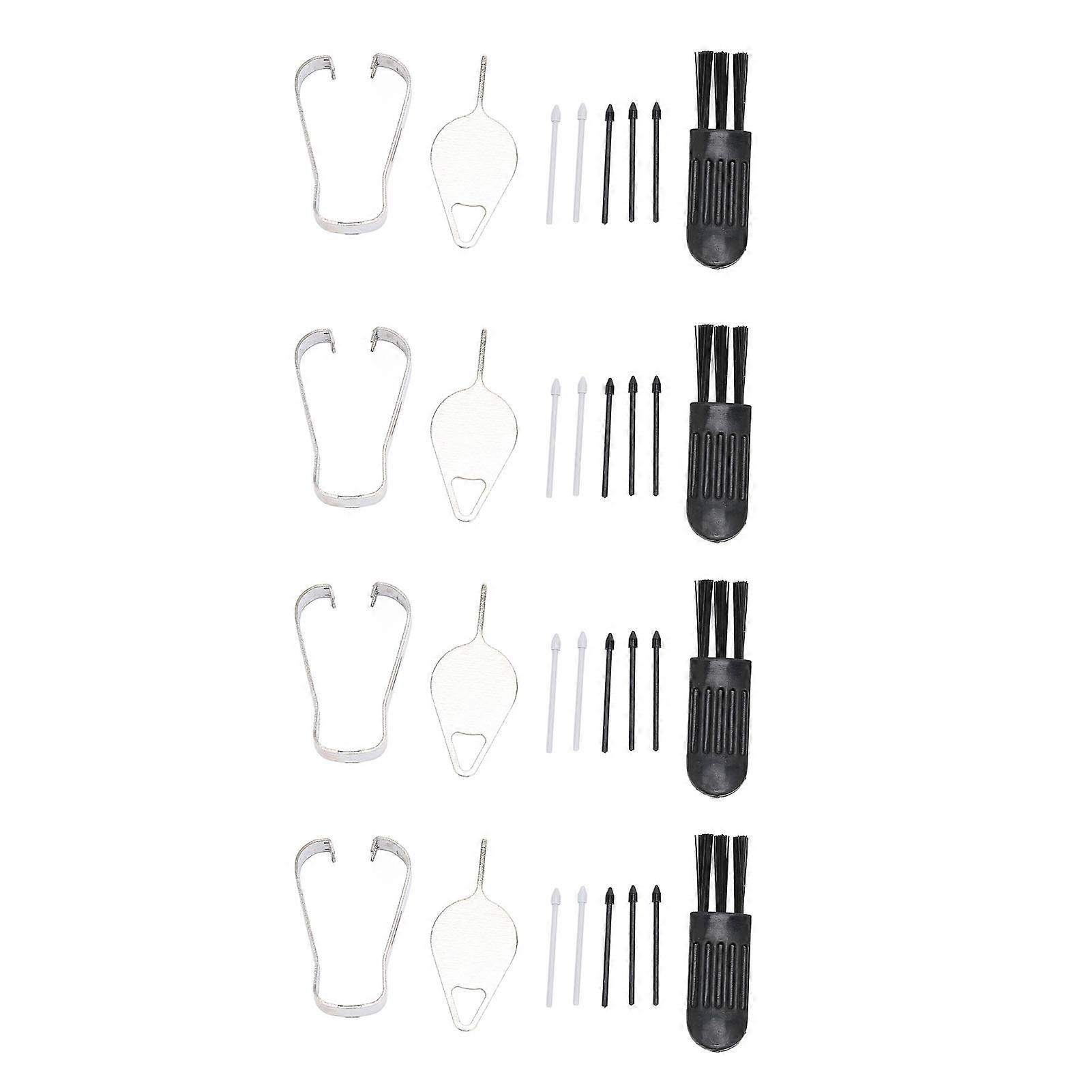 4 Sets Tablet Pen Tips Handwriting Stylus Replacement Refills Nib Tool Set For Samsung Tablet for S7 FE 12.4 Inch T733Black Grey