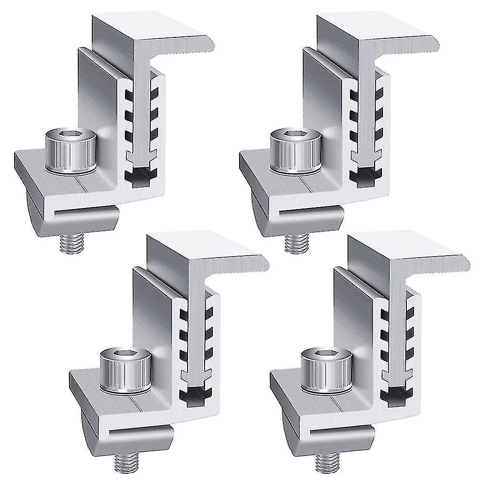 4 Packs Solar Panel Brackets Adjustable End Panel Clamp Aluminum