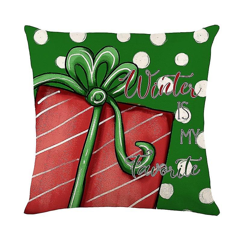 Noël Taie d’oreiller Thème de Noël Durable Décoratif Doux Chambre Salon Canapé Canapé Housse d’oreiller Décor pour Bureau Jikaix