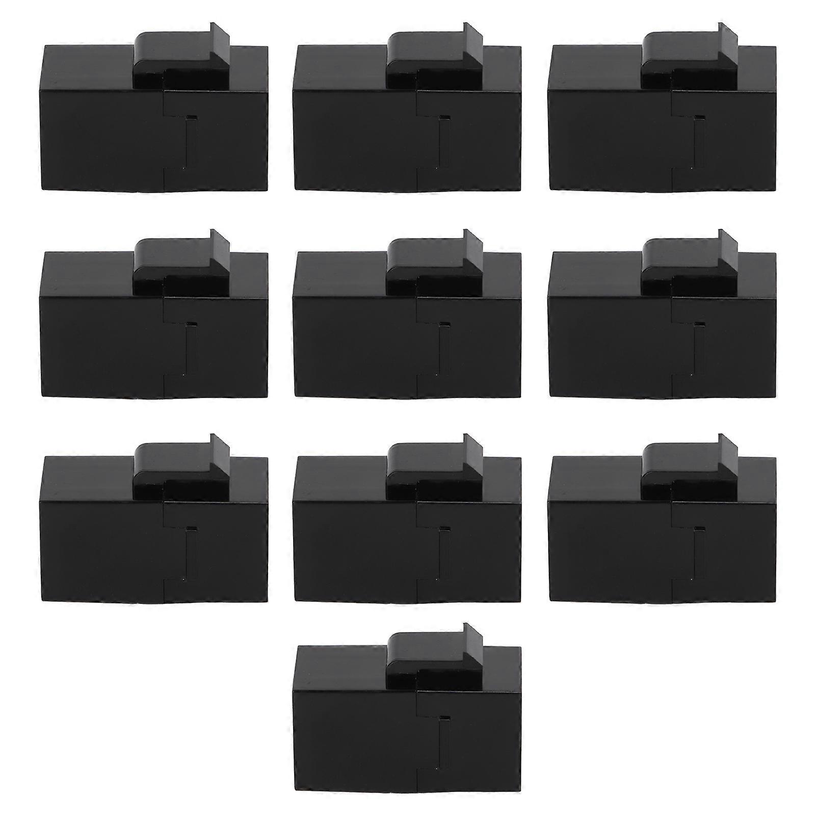 10pcs Ethernet Cable Connectors ABS Stable Transmission RJ45 Cable Extension Connectors for Network Communication