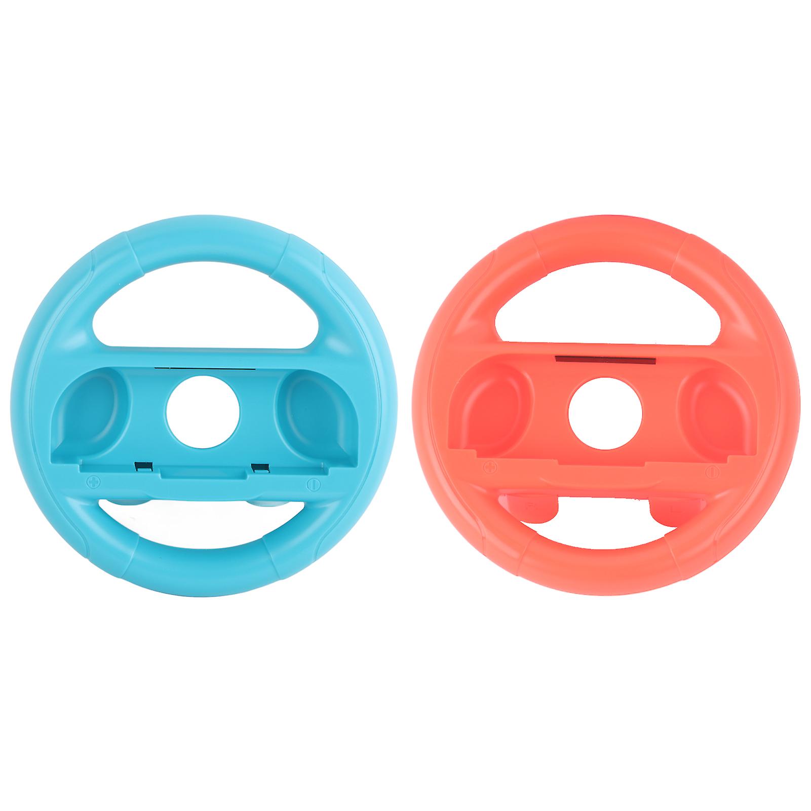 Racing Game Steering Wheel Portable and Easy to Operate Steering Wheel Controller for SwitchRed and Blue