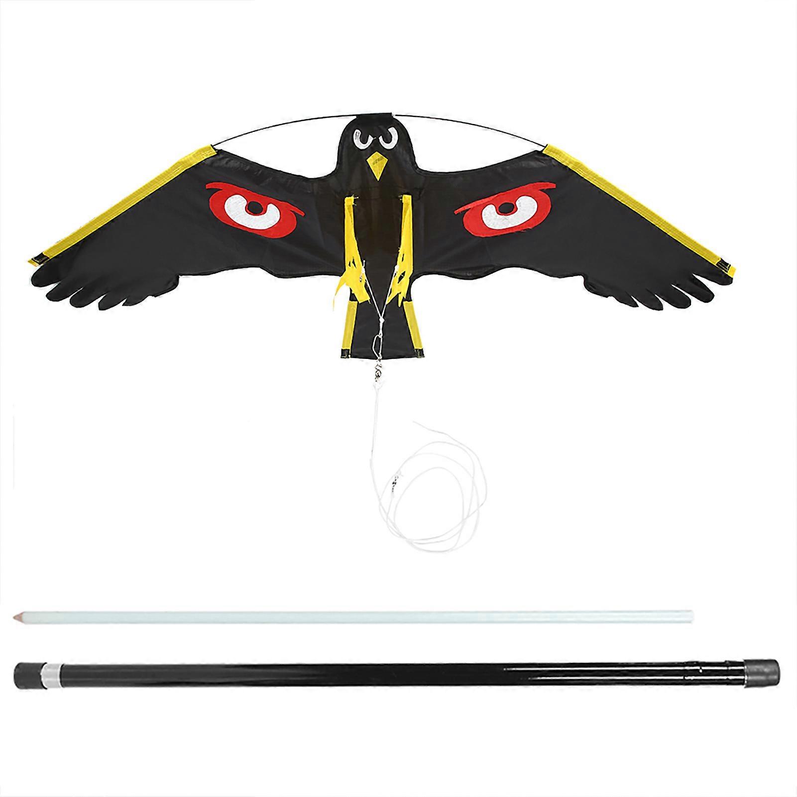 Large Farm Bird Scarecrow Kite 7m Pole Deterrent Kite Durable Material Effective Bird Control Easy Assembly Ideal for Farmland Garden