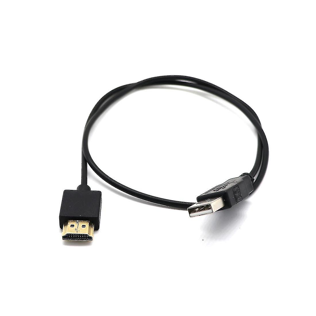 HDMI 1.4 mann til USB 2.0 pluggadapter kontakt lader kabel-YUHAO