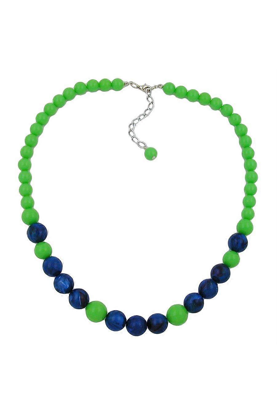 Necklace Apple Green/ Blue Beads - Gl02779