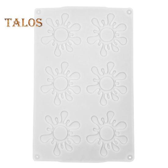 Chocolate Mold Non-stick Quick Release Portable Useful Clear Texture 6 Grids Flower Chocolate Mold for Baking