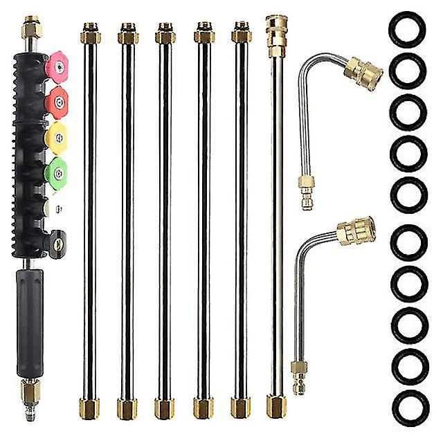 Pressure Washer Extension Wands - 120 Inch Power Washer Gutter Cleaning Tools, Telescoping Replacement Lance, Window Cleaner Noz