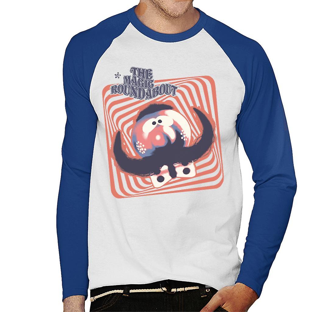 The Magic Roundabout Zebedee Psychedelic Lines Men's Baseball Long Sleeved T-Shirt