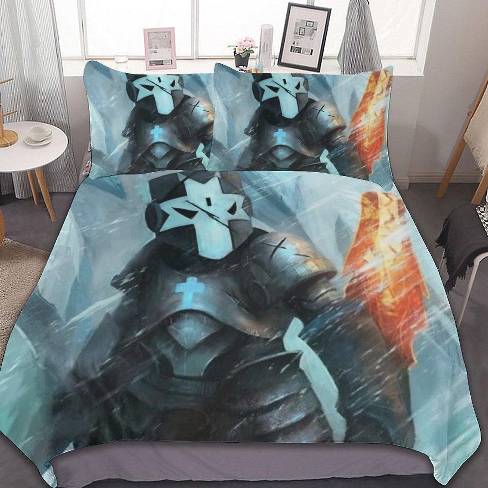 Castle Crashers 3 Pcs Bed Sheets Set Breathable Duvet Cover with 2 Pillow Sham Soft All Seasons Bedding Set