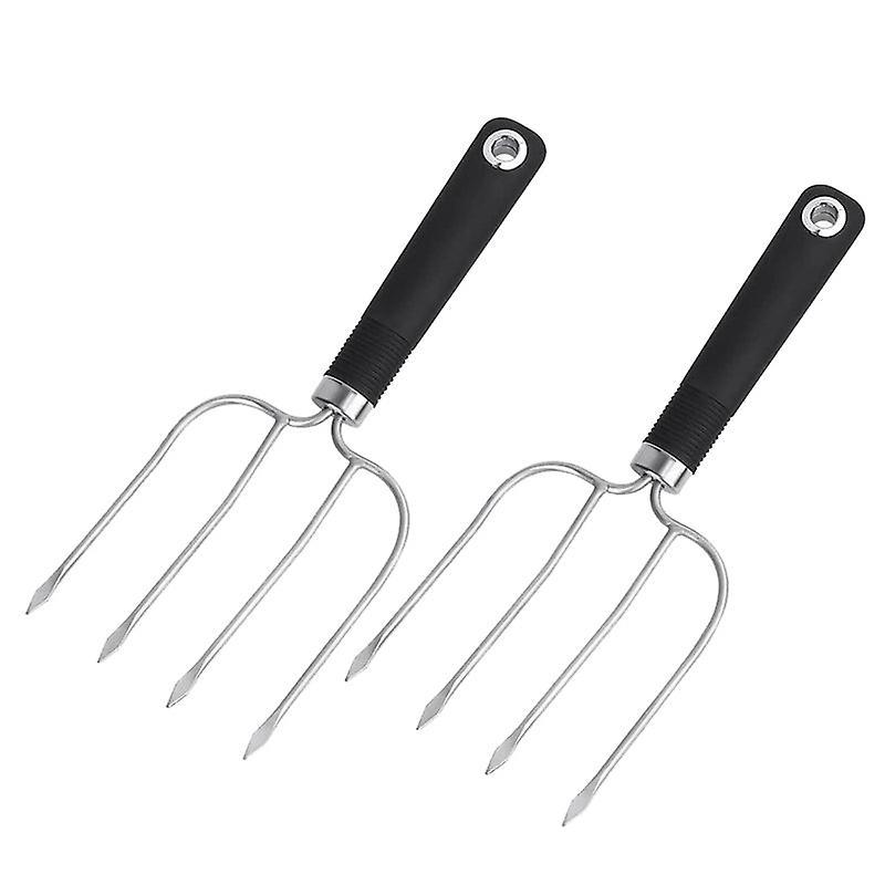 2Pcs Meat Fork,poultry Roast Forks,roast Chicken Forks With Slip Resistant Grip,turkey Forks,for Bbq & Thanksgiving Pros