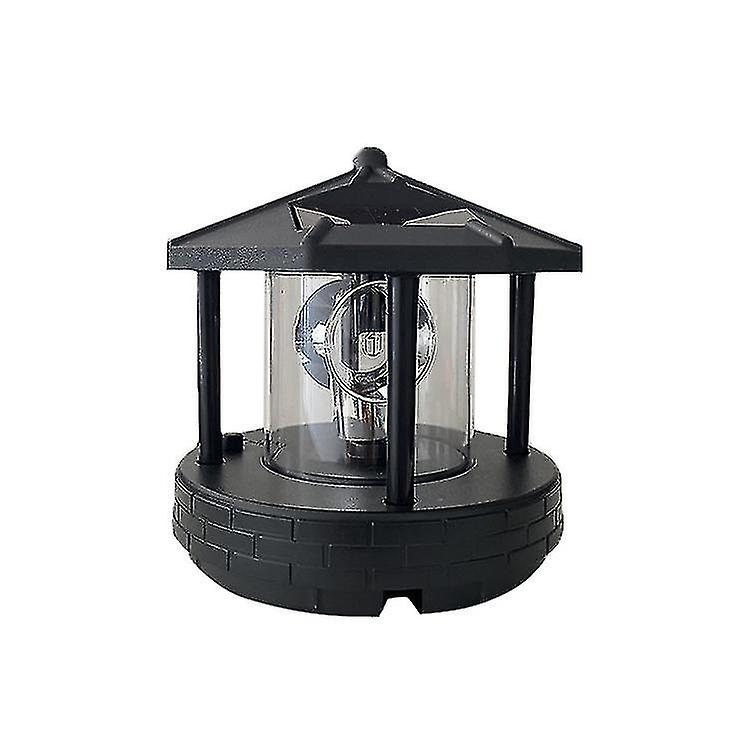 Solar Led Rotating Lighthouse Light Garden Yard Lawn Lamp Lighting