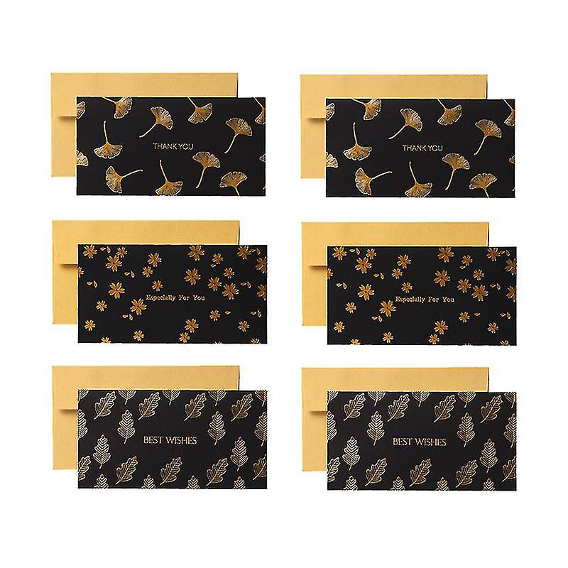 6pcs Kraft Paper Greeting Card