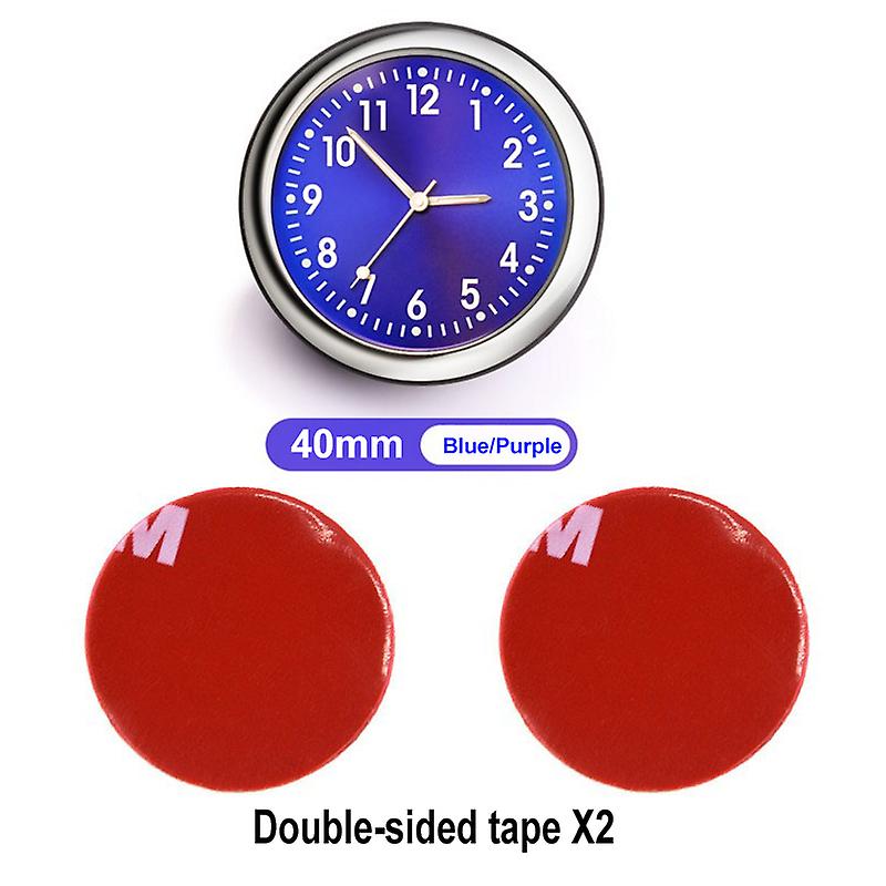Araç İçi Mini Aydınlık Araba Saati Otomobiller Dahili Stick-on Saat Mekaniği Kuvars Saatler Oto Süsleme 40mm 43mm Dijital Saat