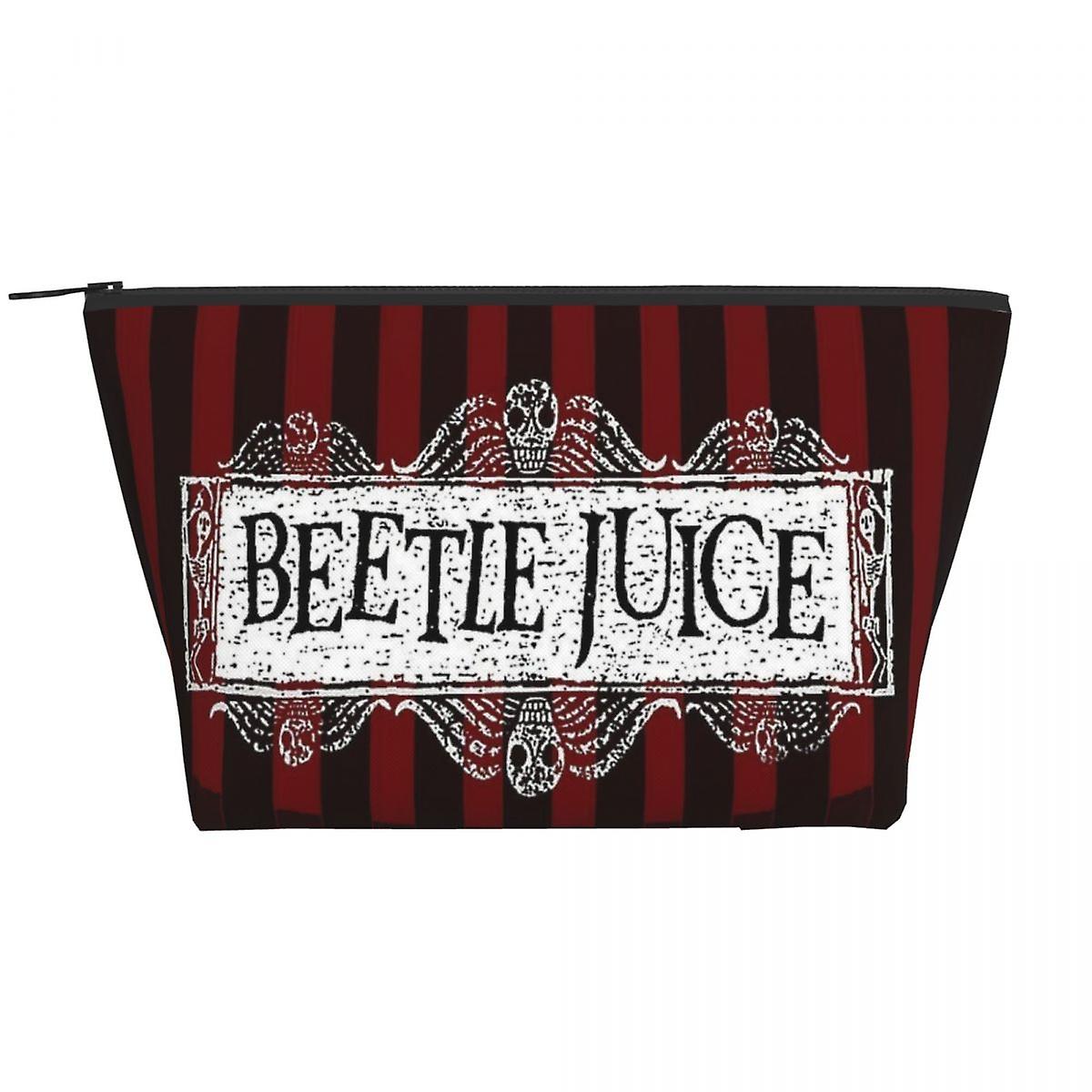 Horror Beetlejuice Makeup Bag Women Travel Cosmetic Organizer Cute