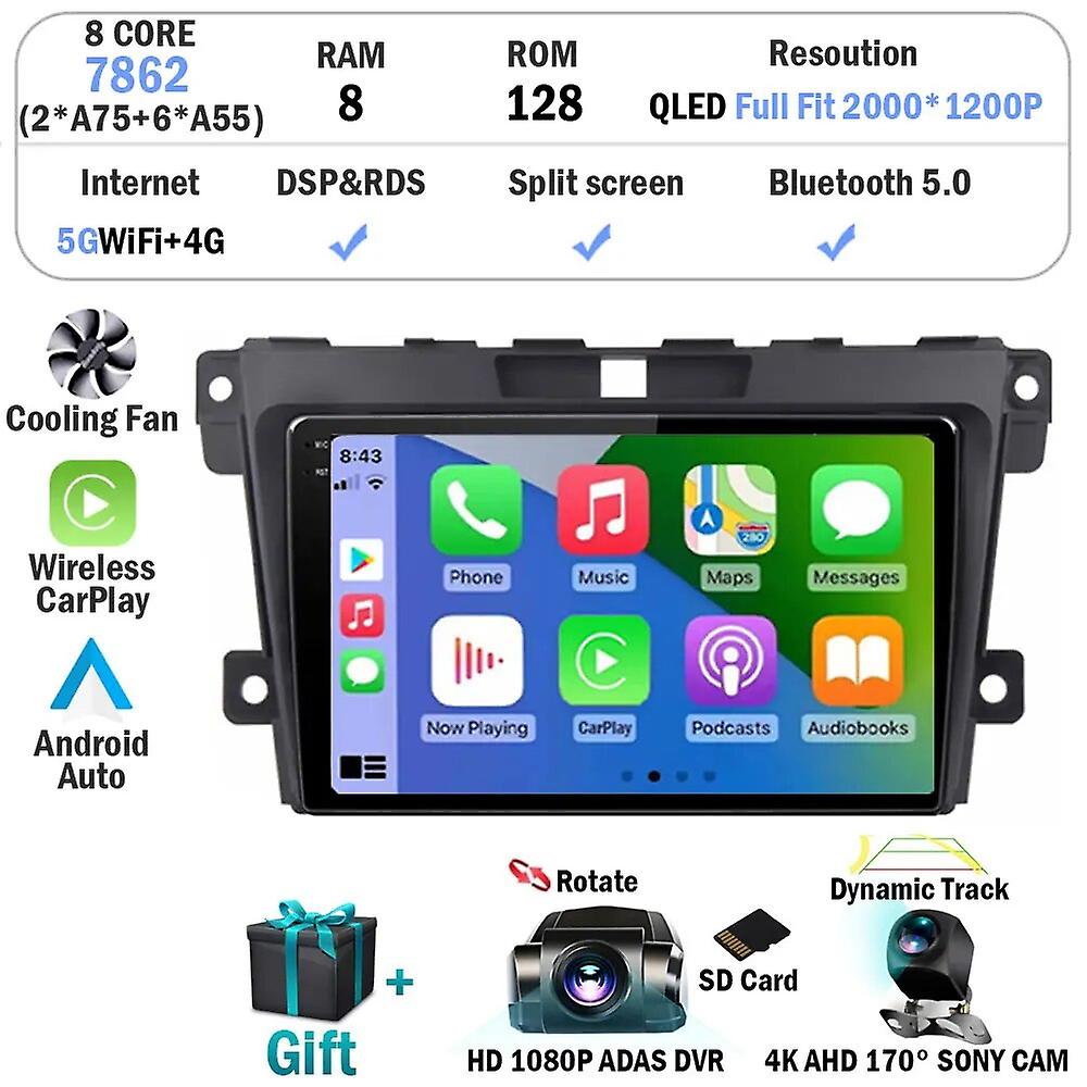 Android 13 For 2007 2008 2009 2010 2011-2014 Mazda Cx-7 Cx7 Cx 7 Car Radio Gps Navigation Multimedia Video Player Dsp 4g No 2din
