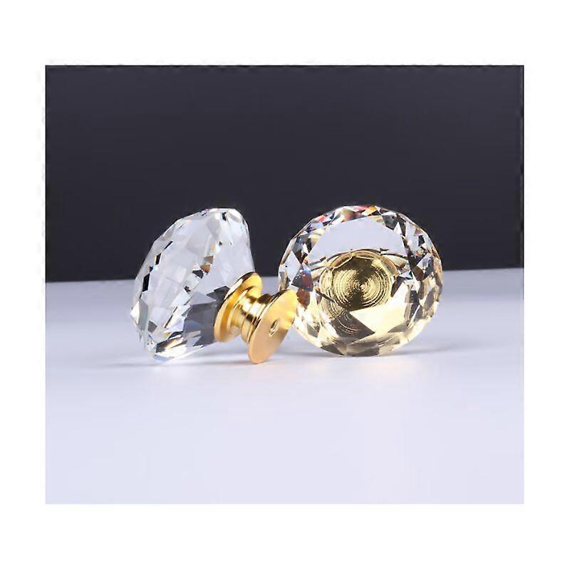10PCS 30mm Diamond Shape Design Crystal Glass Knobs Cupboard Pulls Drawer Knobs Kitchen Cabinet Handles Furniture Handle Hardware