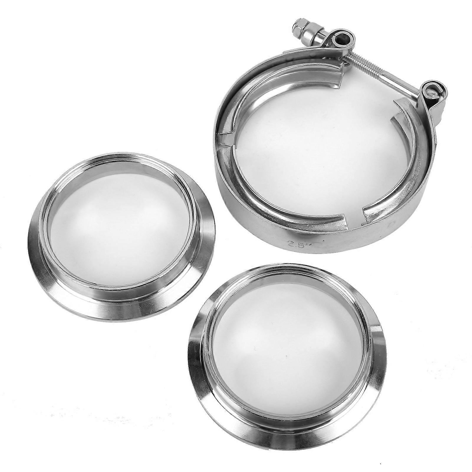 2.5in Stainless Steel Exhaust V~Band Clamp Mild Steel Flat Flange Good Sealing Performance NO.51577