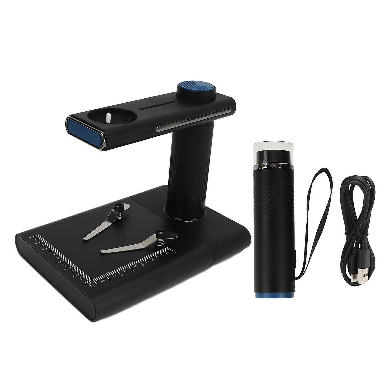 Wireless Digital Microscope 501000X Magnification HD 2MP WiFi USB Microscopes Camera with 8 Adjustable LED and Stand Black NO.9898
