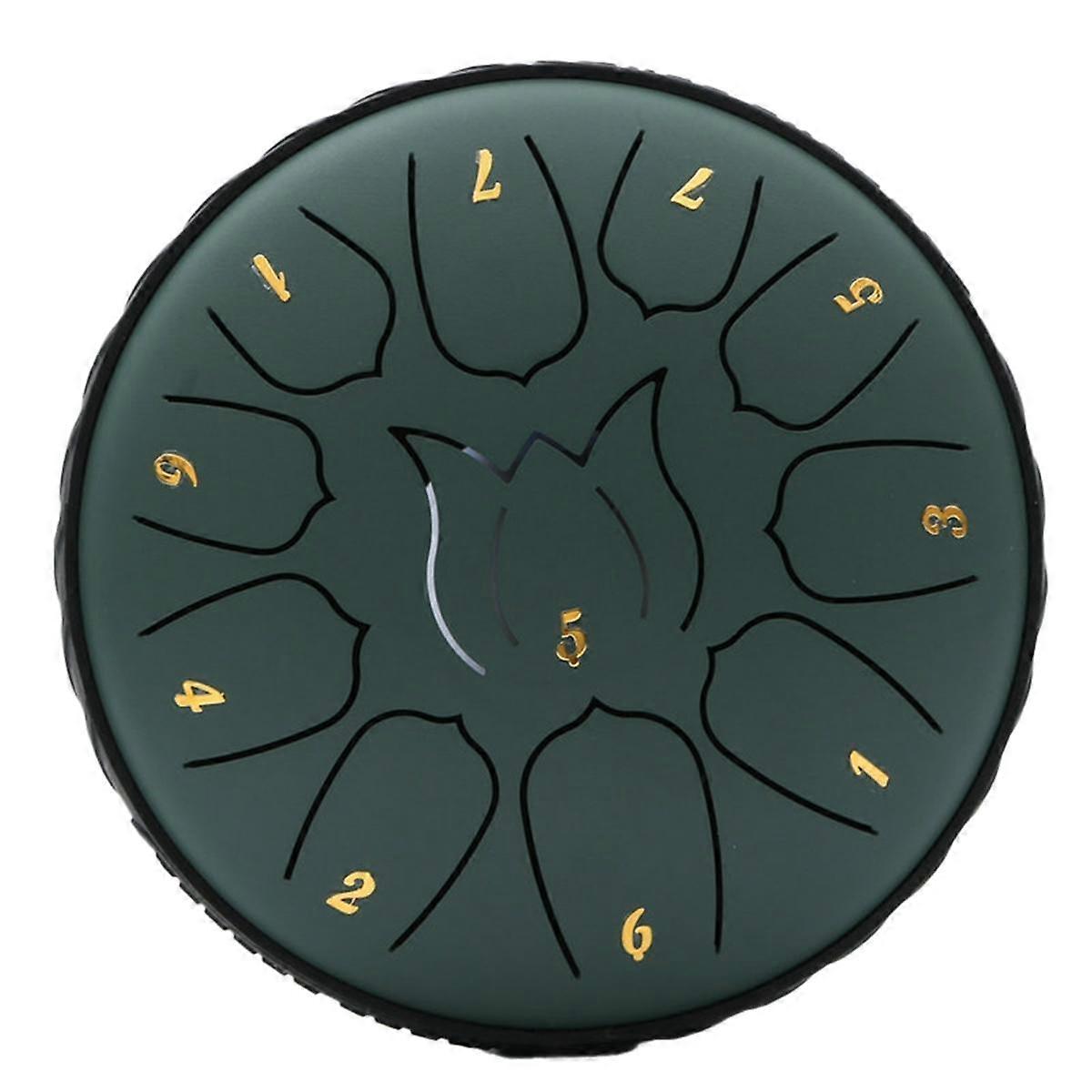 6-Inch 11-Tone Rain Drum Outdoor Garden Rain Drum Waterproof Music Rain Drum Forget Friends Drum Adult Handheld Drum,D