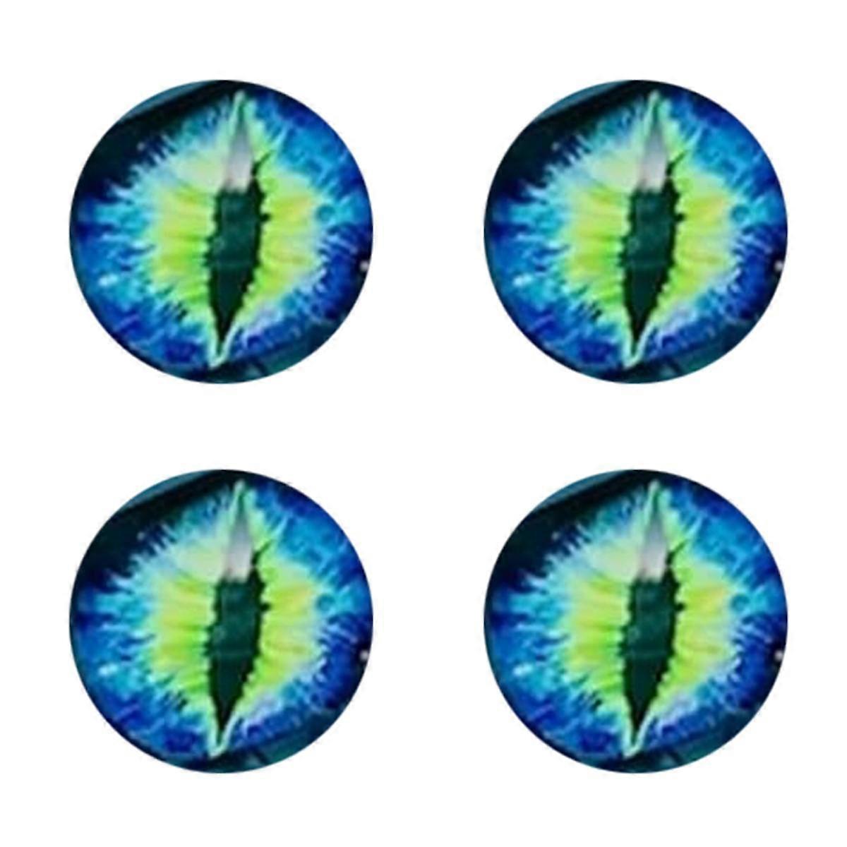 Autocollant de phare Beast Eyes, autocollant d’yeux 3D autocollant Autocollant d’yeux ronds Autocollant de phare, autocollant de pare-chocs de fenêtre de voiture bleu