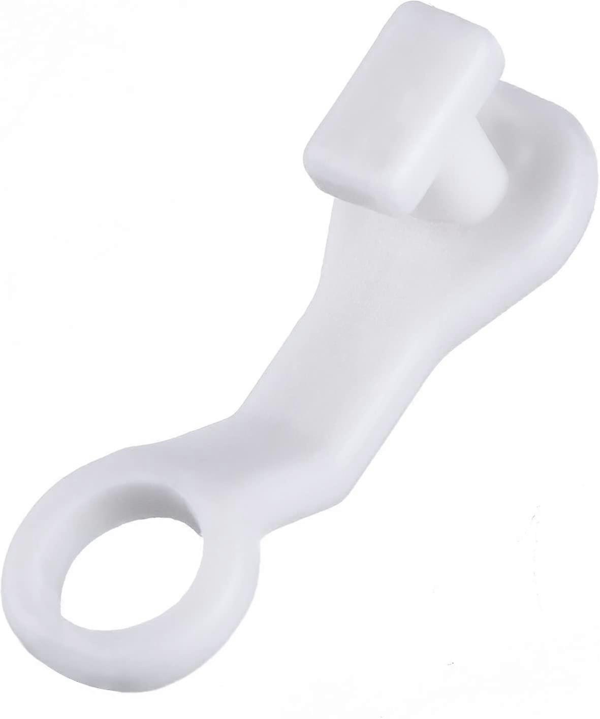 Curtain Glider Hooks White Plastic Curtain Hook(50pcs, White)