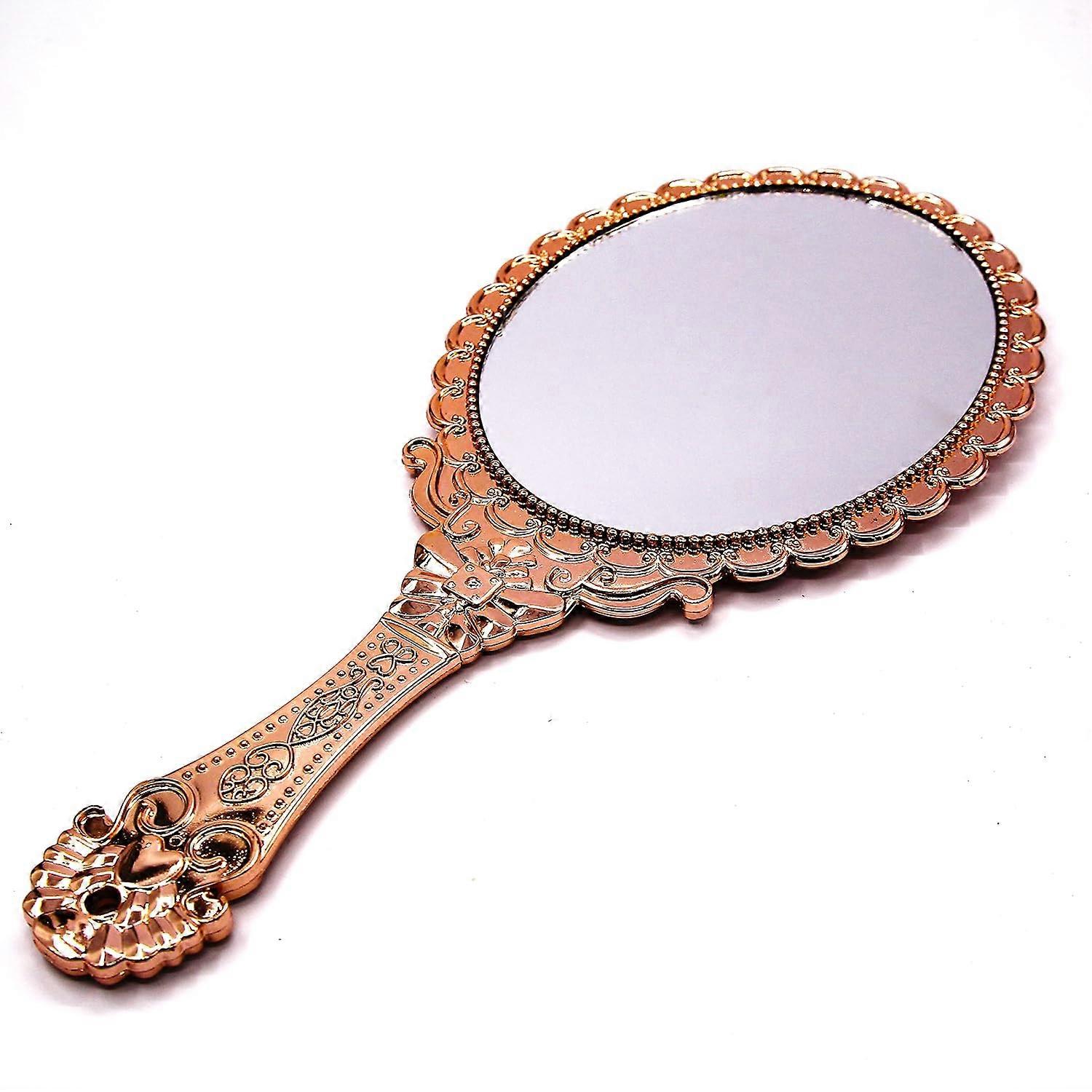 Hand Mirror Vintage  with Handle Vanity Makeup Mirror
