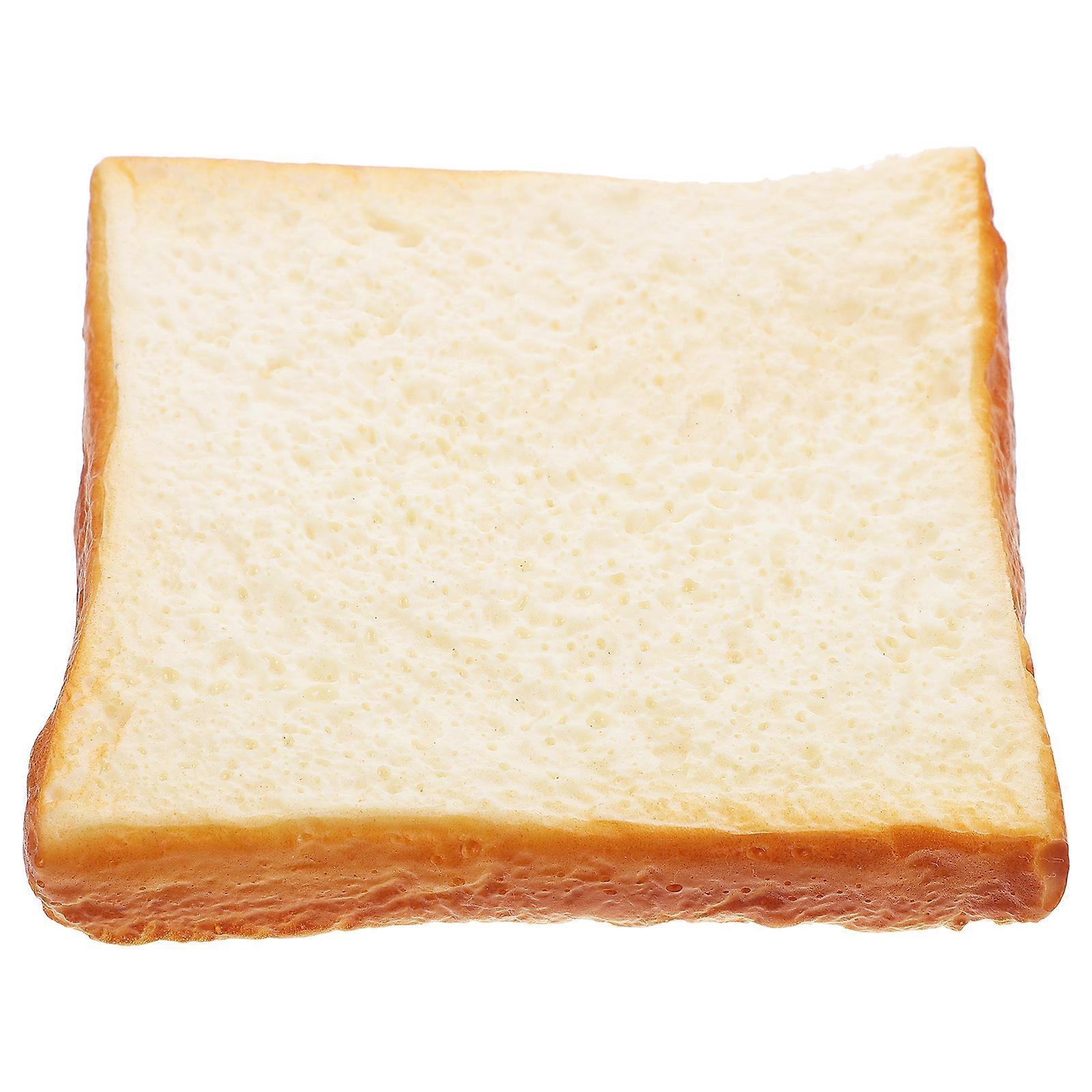 1pc Emulation Sliced Bread Adornment PU Toast Model Bakery Bread Display Props